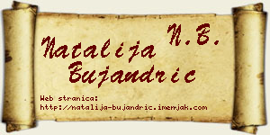 Natalija Bujandrić vizit kartica